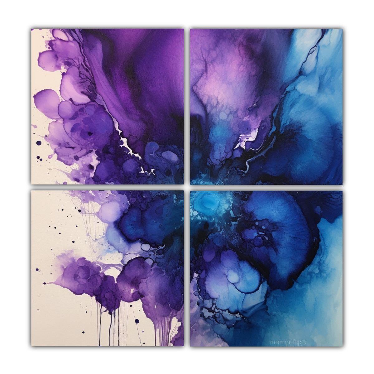 Pinturas Decorativas De 4 Lienzos Inspiradores 140x140 Cm-0