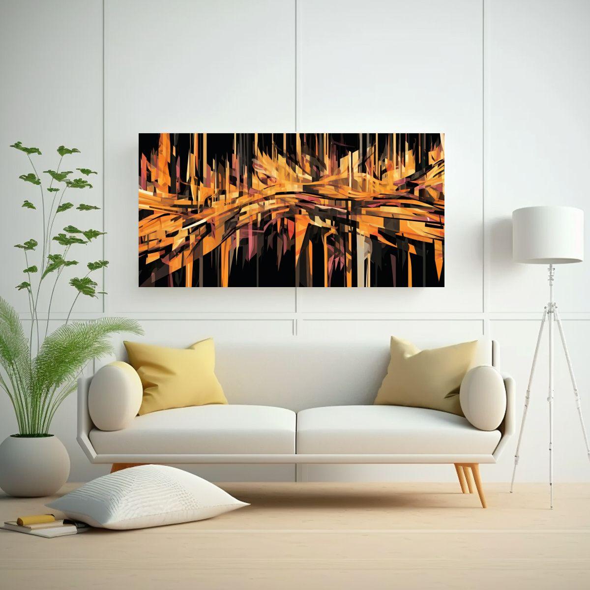 Cuadro Lienzo Tela Estilo Graffiti Fantasía 120x60cm-2