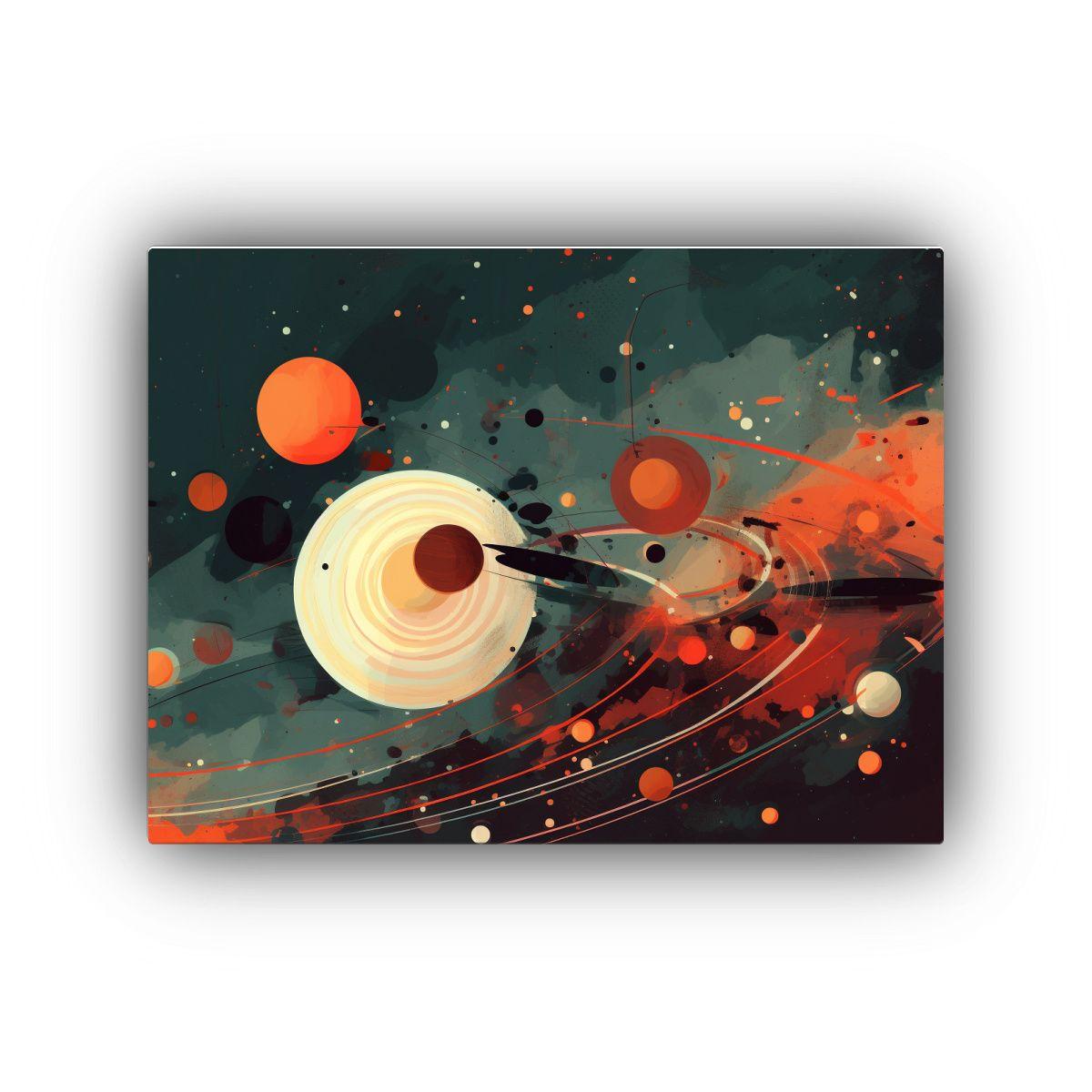 Pinturas Abstractas Del Sistema Solar Con Estilo Creativo De 60x40cm-0