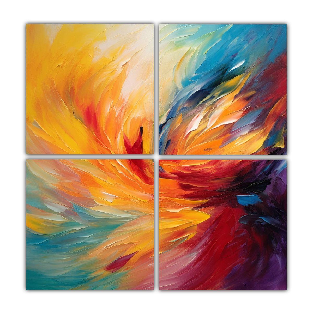 Artes De Pared Calidos Fantasia Gama De Emociones 80x80 Cm-0