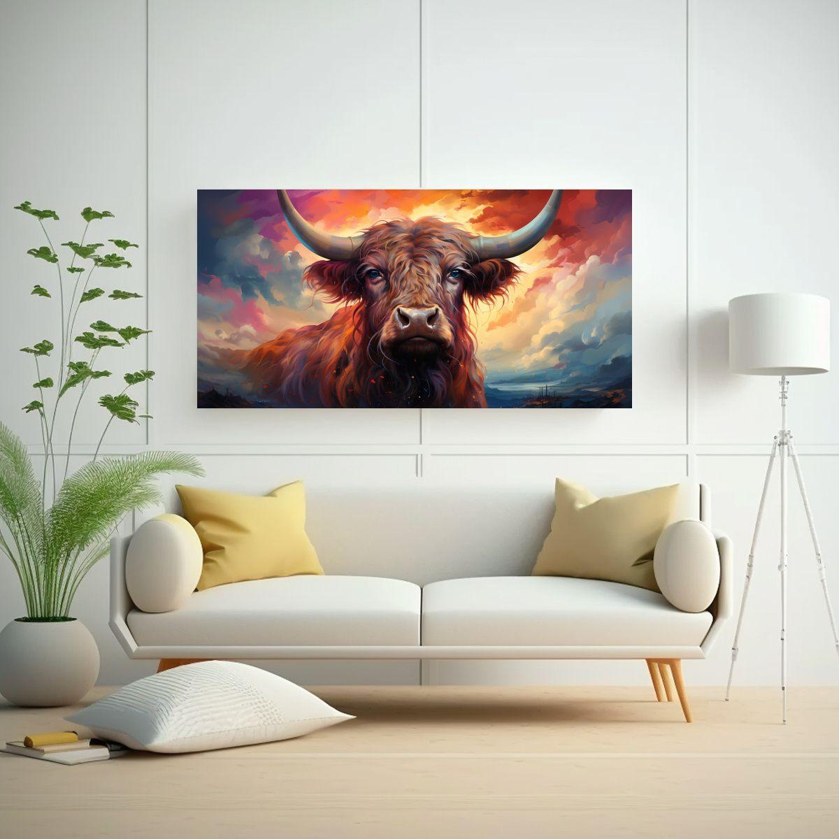 Pintura Al Estilo óleo Colorida De Estilo 60x30 Cm-2