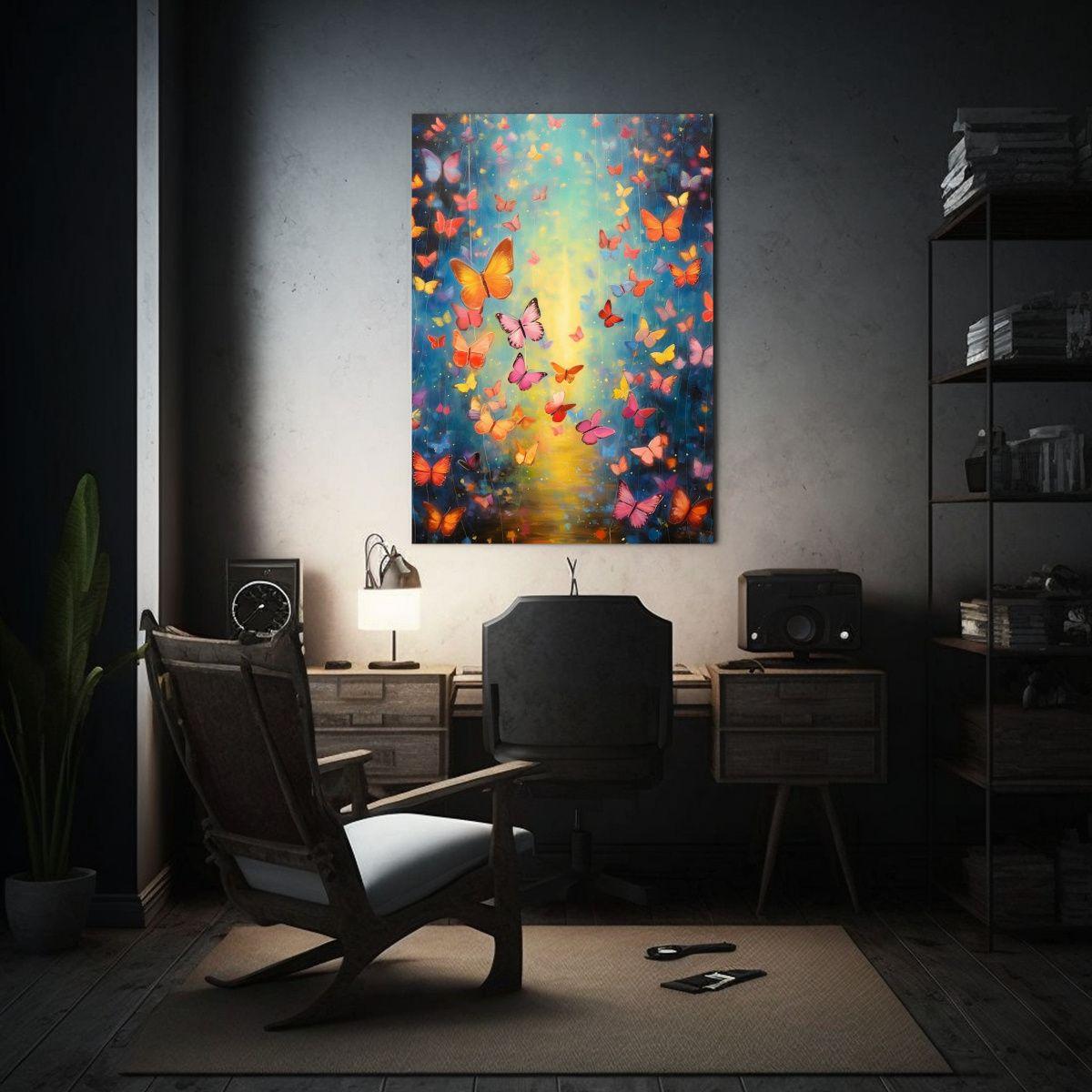 Pintura Decorativa Clásica Con Mariposas 20x30cm-2