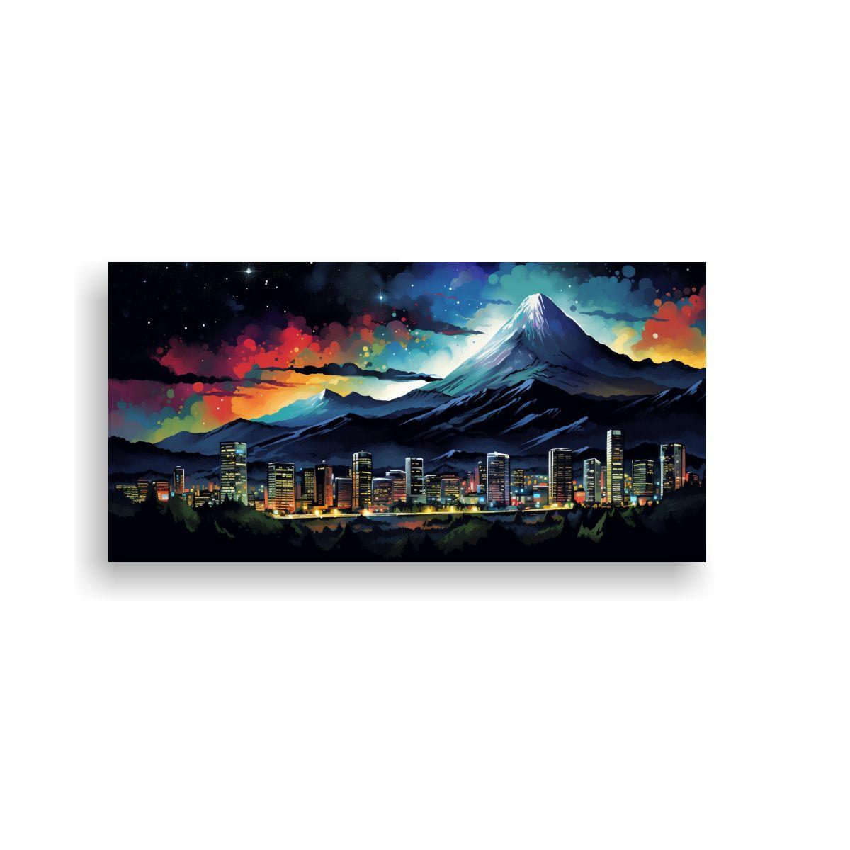 Cuadros Vintage Para Decorar Santiago City En 160x80cm-0