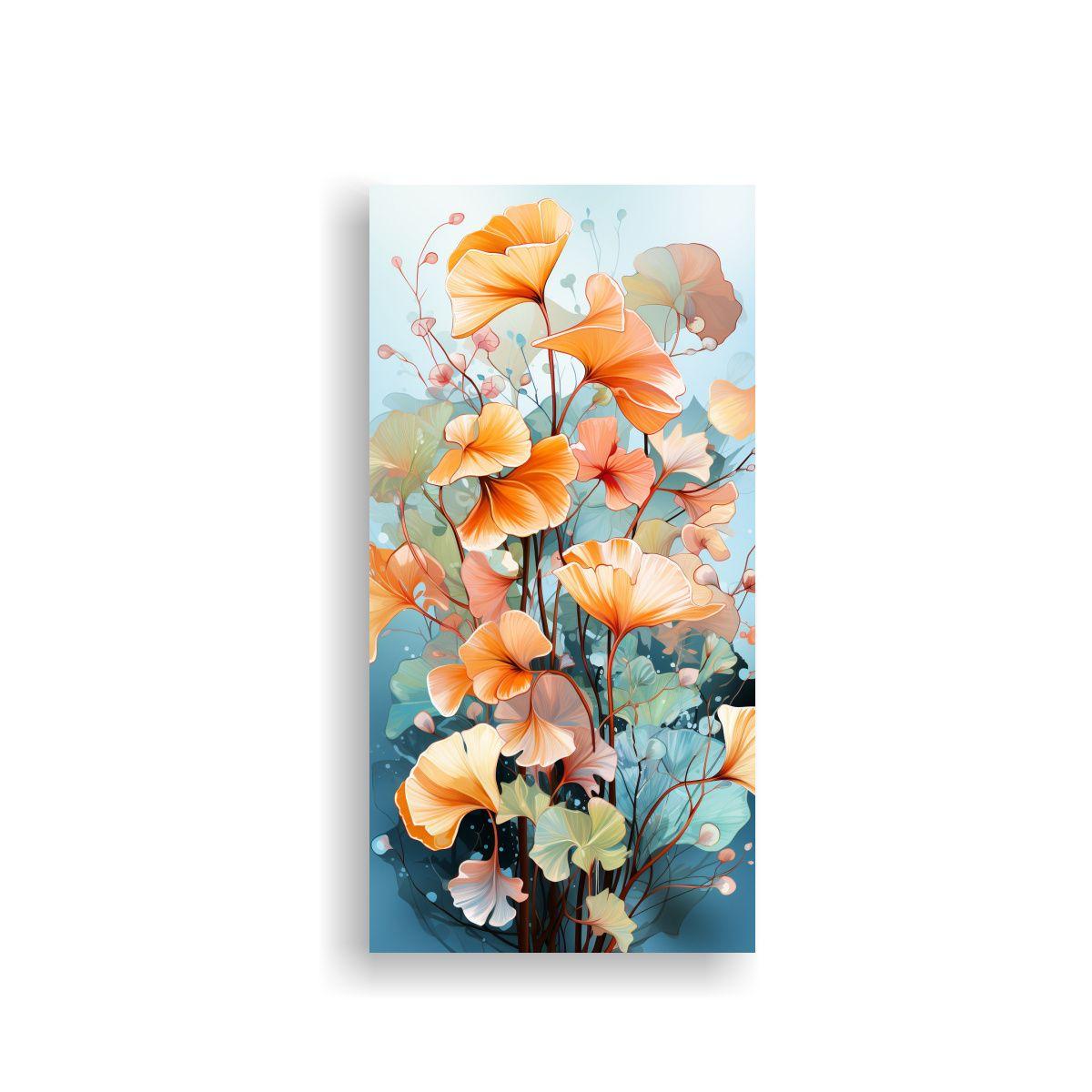 Cuadro Calma Con Hojas De Ginkgo En Colores 20x40cm-0