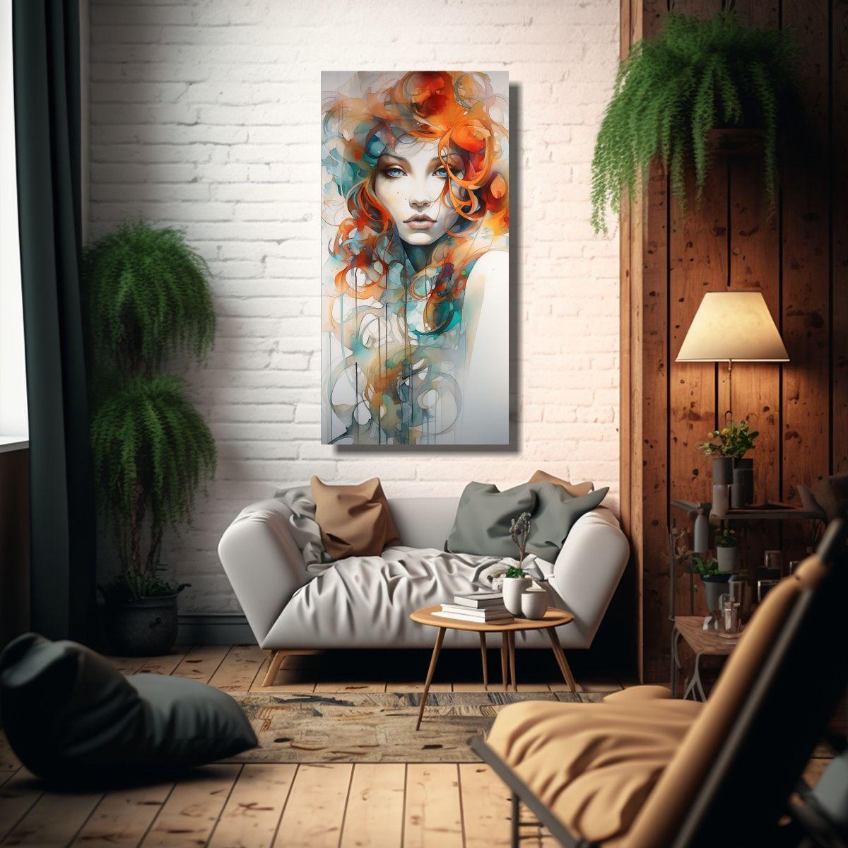 Arte Abstracto En Acuarela Duradero Para 60x120cm-2