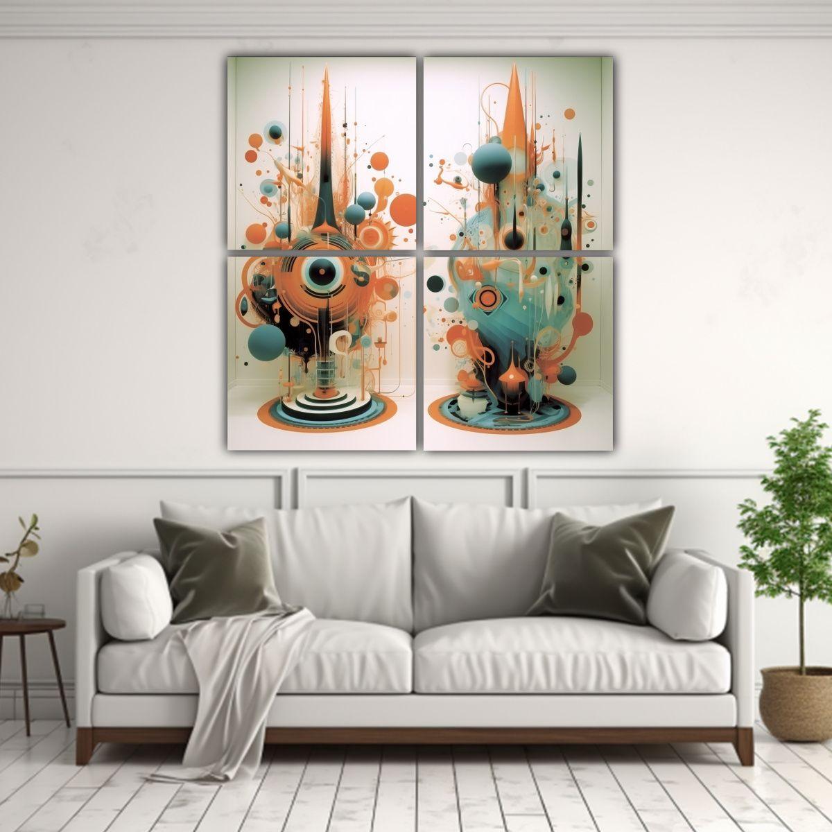 Cuadros Decorativos Dormitorio: Estilo Y Encanto 200x200 Cm-2
