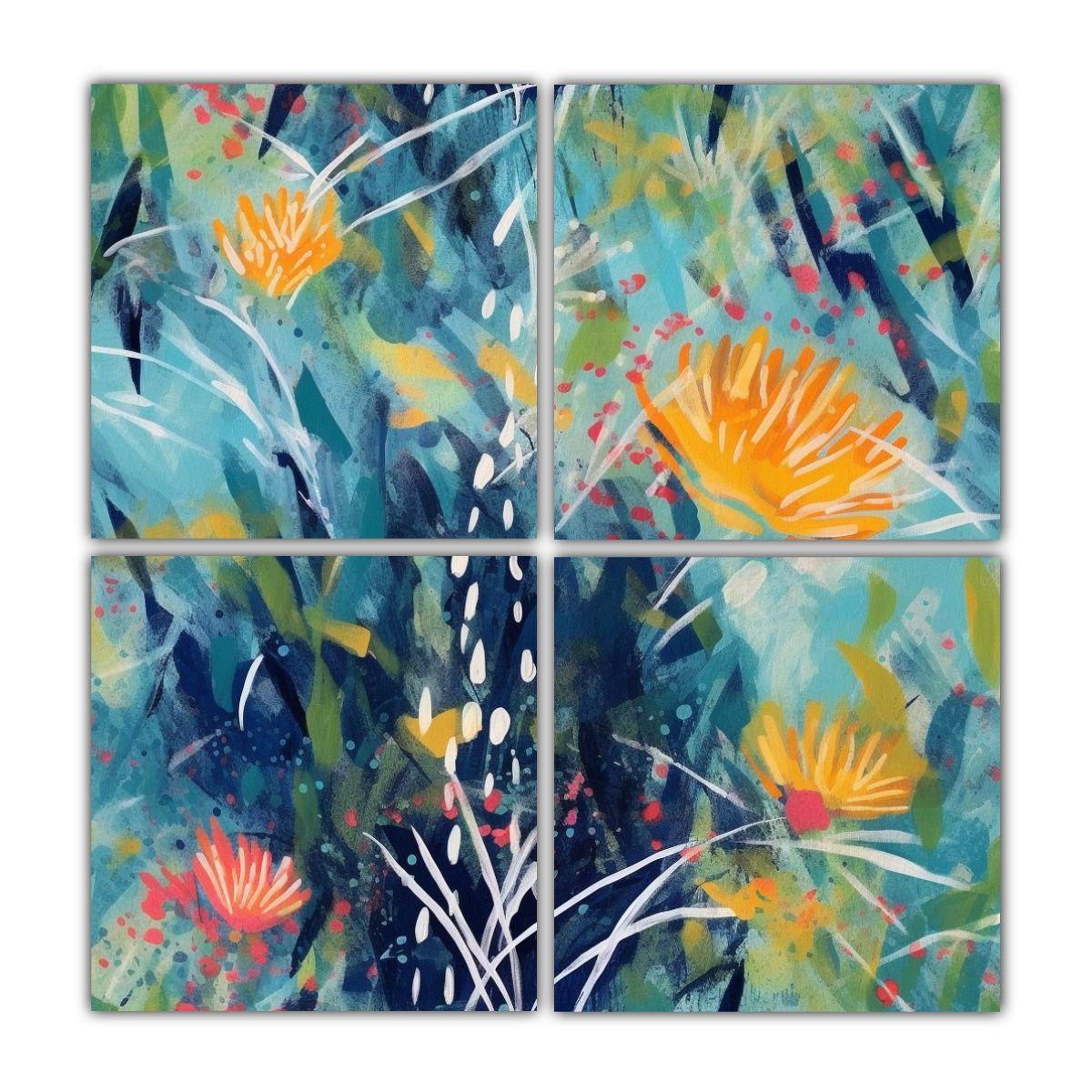 Pintura Abstracta Con énfasis En Textura Y Forma 100x100 Cm-0