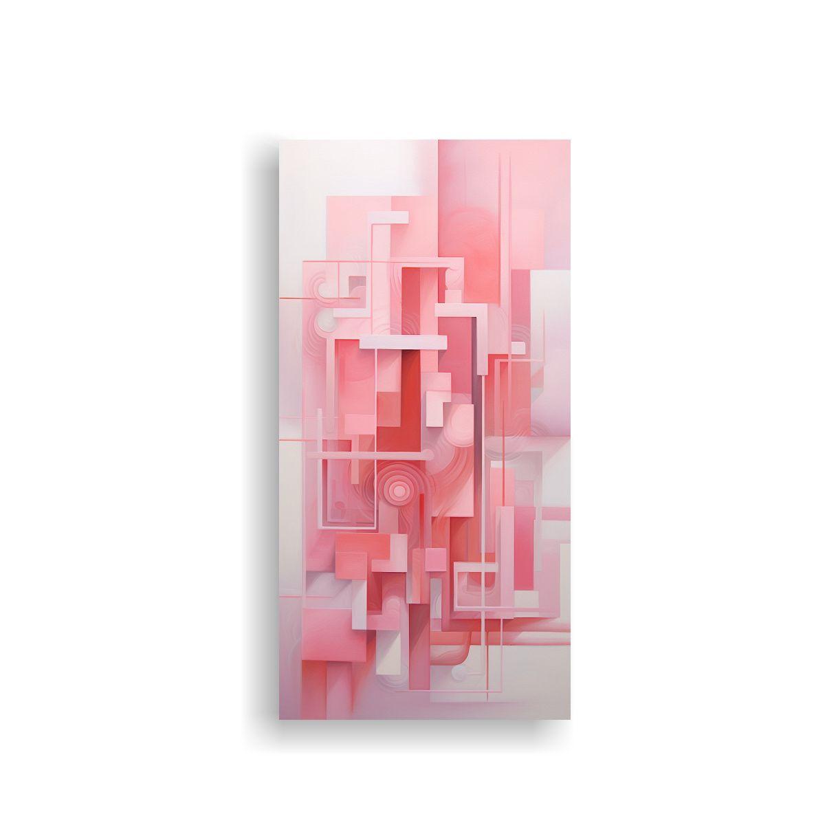 Cuadros Abstractos Rosa Arte Vanguardia Multicolor 30x60cm-0