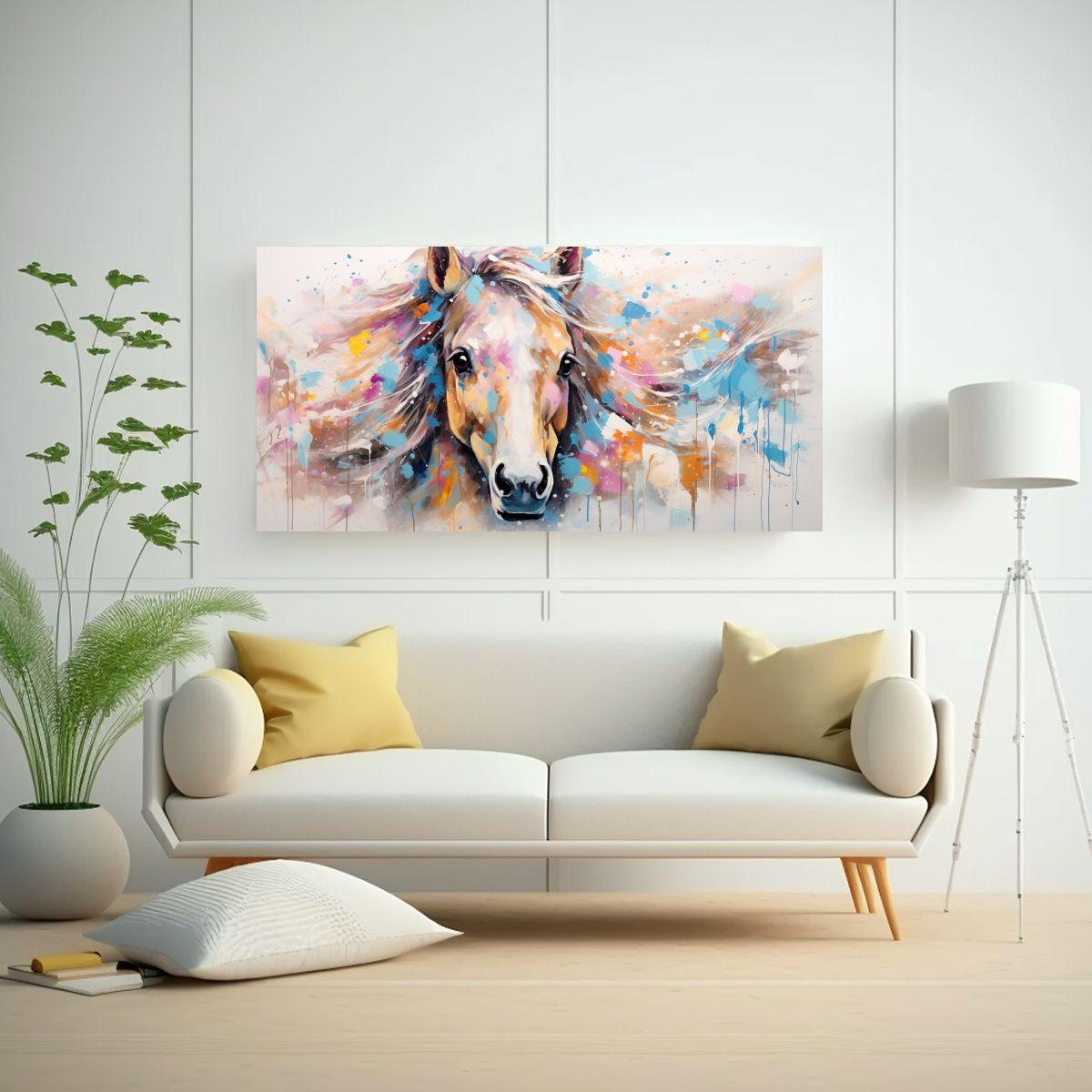 Pinturas Decorativas De Caballo En Miniatura En To 120x60cm-2