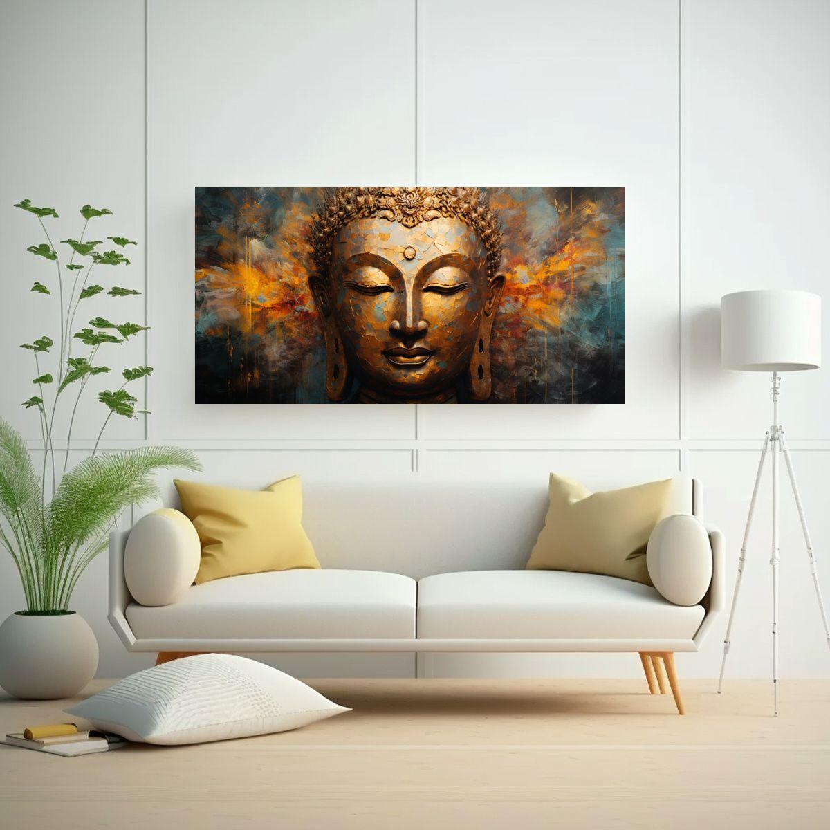 Pintura Decorativa Estilo Abstracto En Tonos 160x80 Cm-2