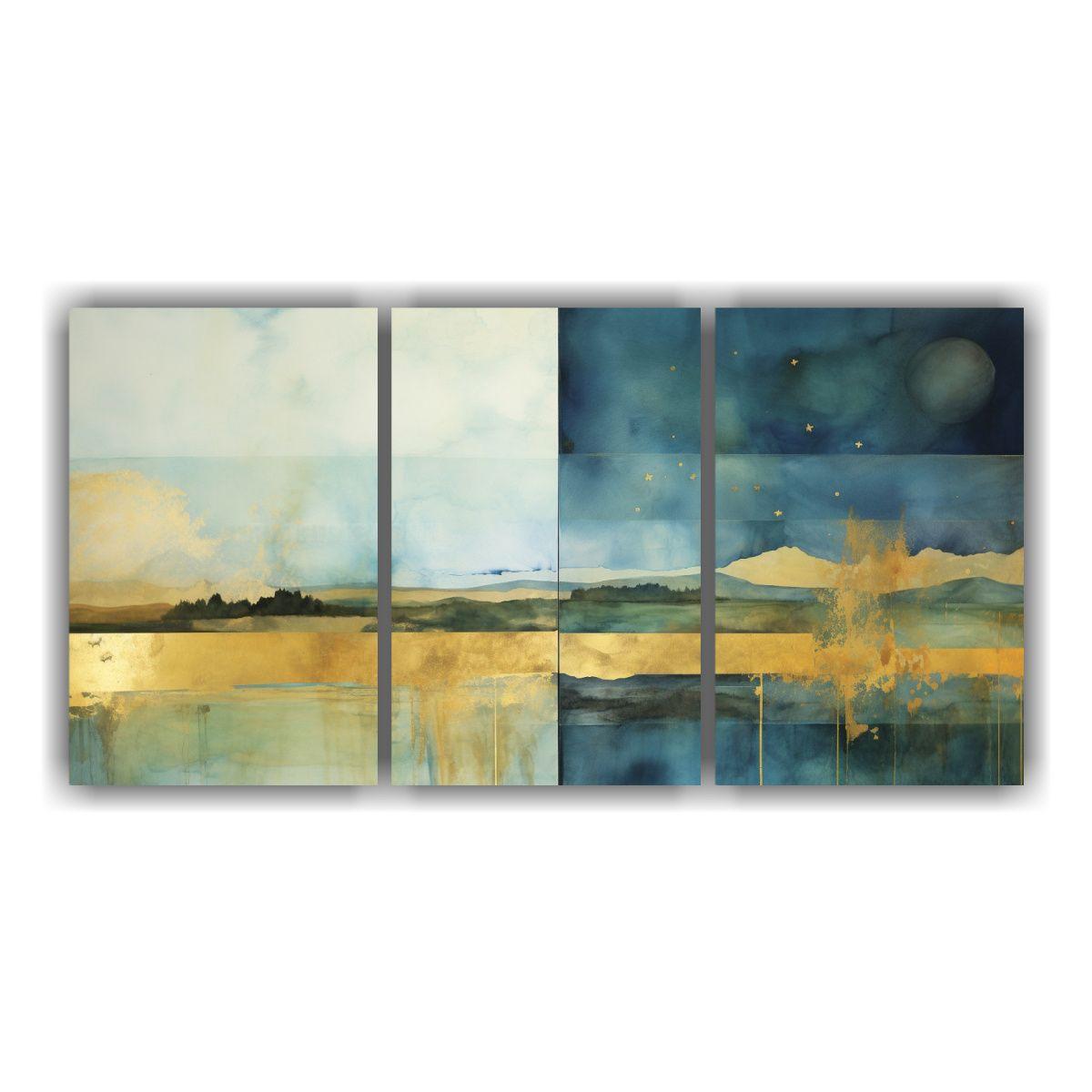 Pintura Estilo Galería Alta Resolución Con Oro, 120x60 Cm-0