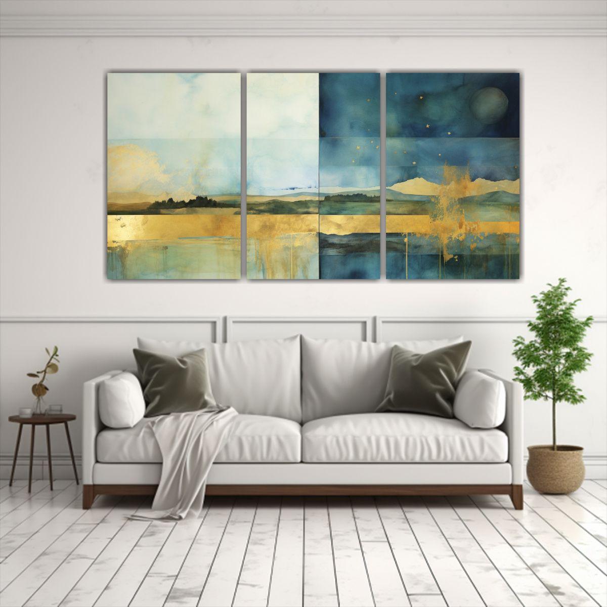 Pintura Estilo Galería Alta Resolución Con Oro, 120x60 Cm-2