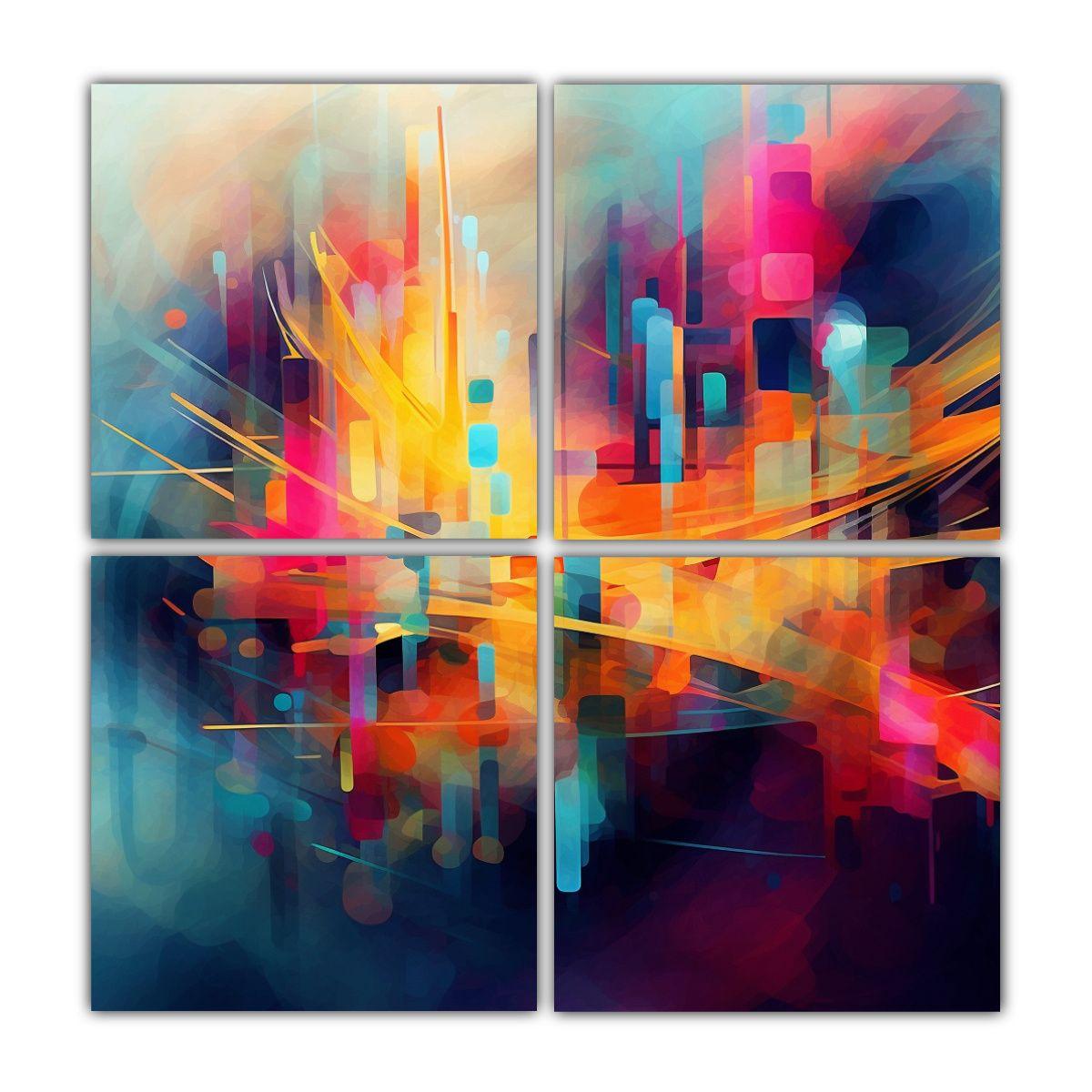 Pinturas Digitales Abstractas Alegres De Alta 180x180 Cm-0