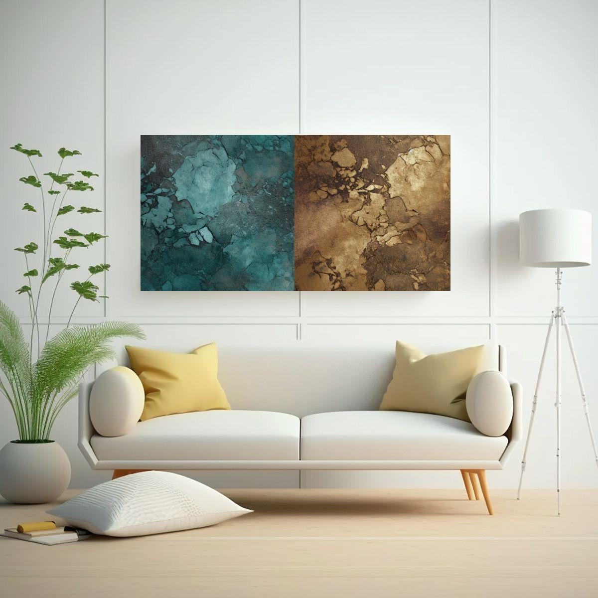 Cuadro Abstracto Decorativo En Contraste Alto Con 120x60cm-2