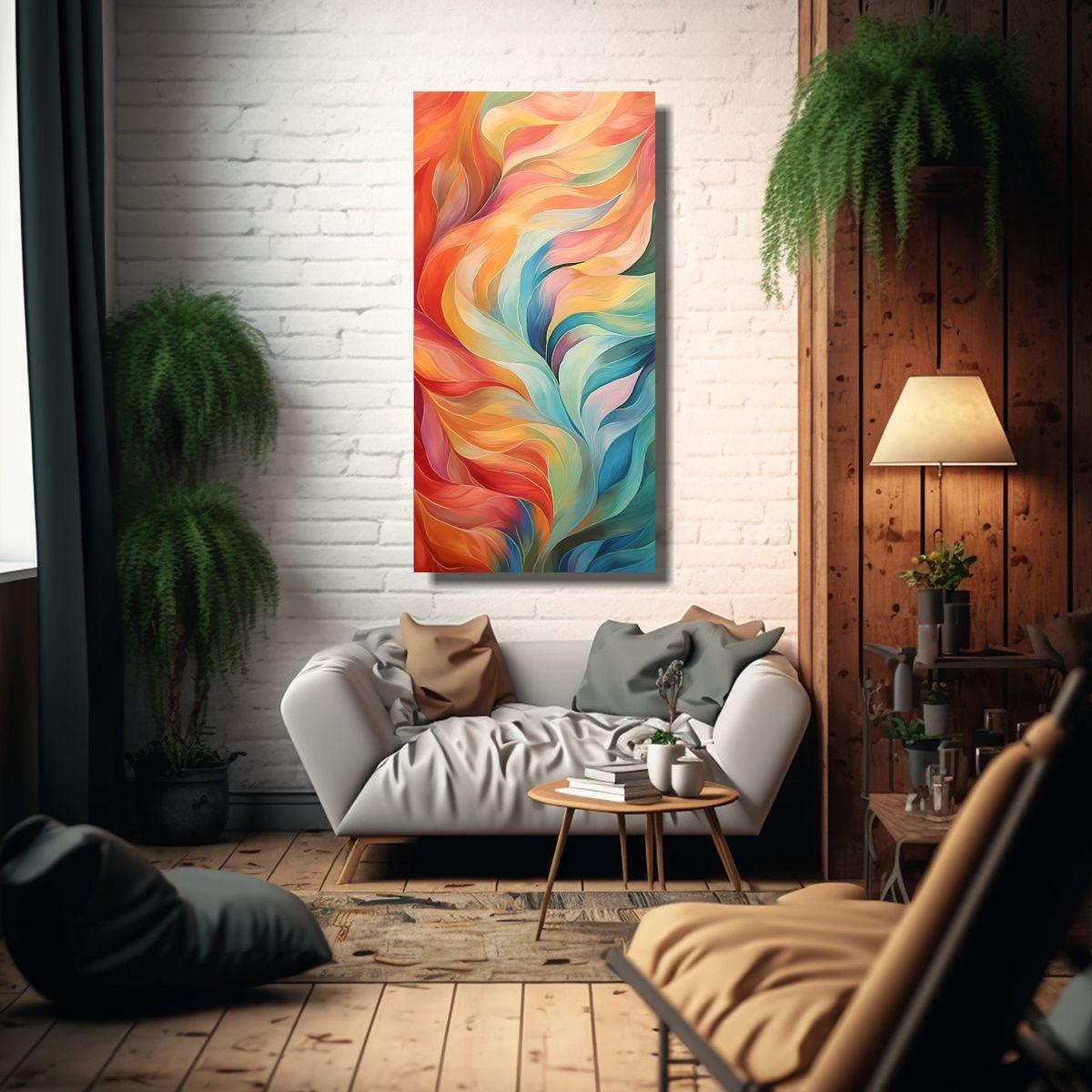 Cuadro Urbano Moderno En Bastidor De Tela 80x160cm-2