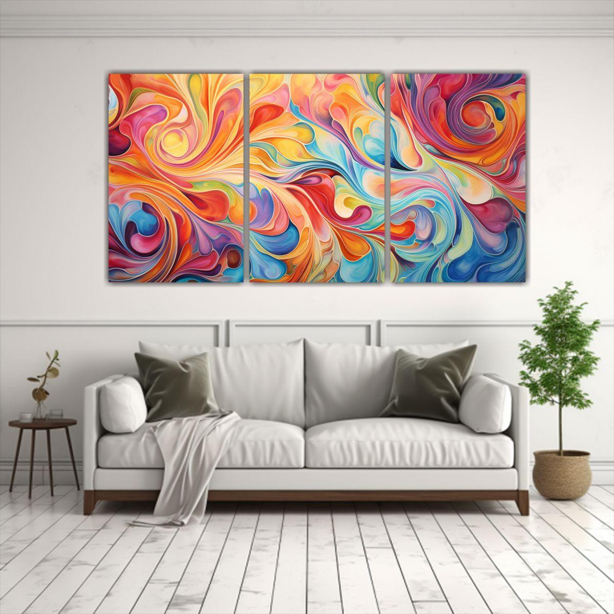 Cuadros Concepto Majestuosas Con Patrones 150x75 Cm-2
