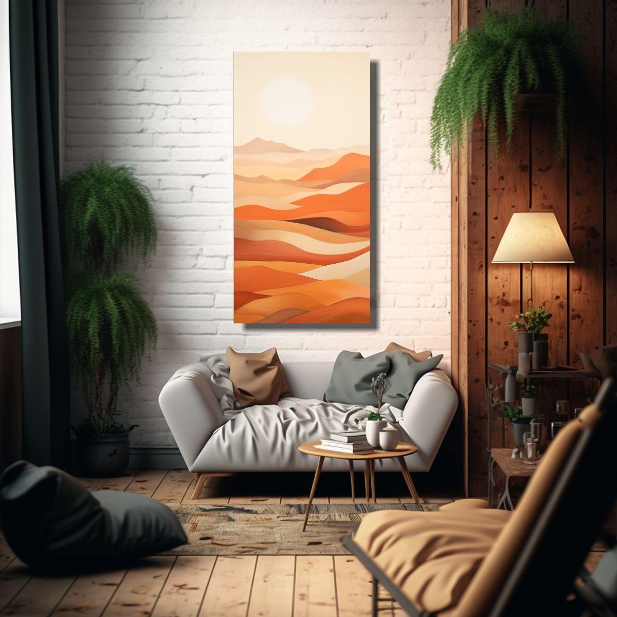 Pintura Decorativa Abstracta Del Paisaje Sereno 70x140cm-2