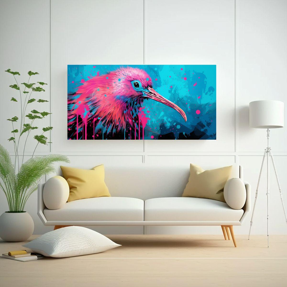 Cuadro Fotografía Temática Kiwi En Colores Turqu 40x20cm-2
