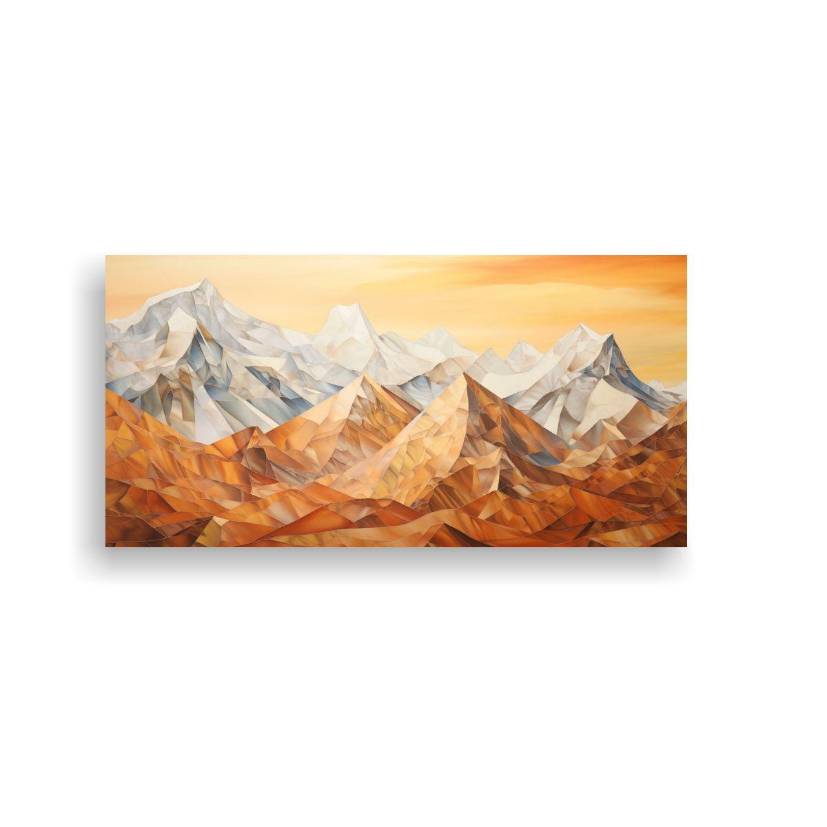 Pinturas De Montañas Famosas Con Tonos Naranjas 100x50cm-0