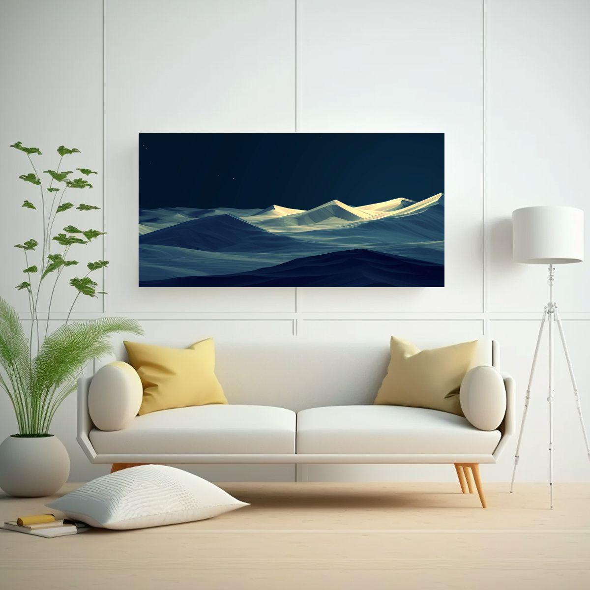Lienzo De Tela Moderno Comedor: Hermoso Paisaje 140x70 Cm-2