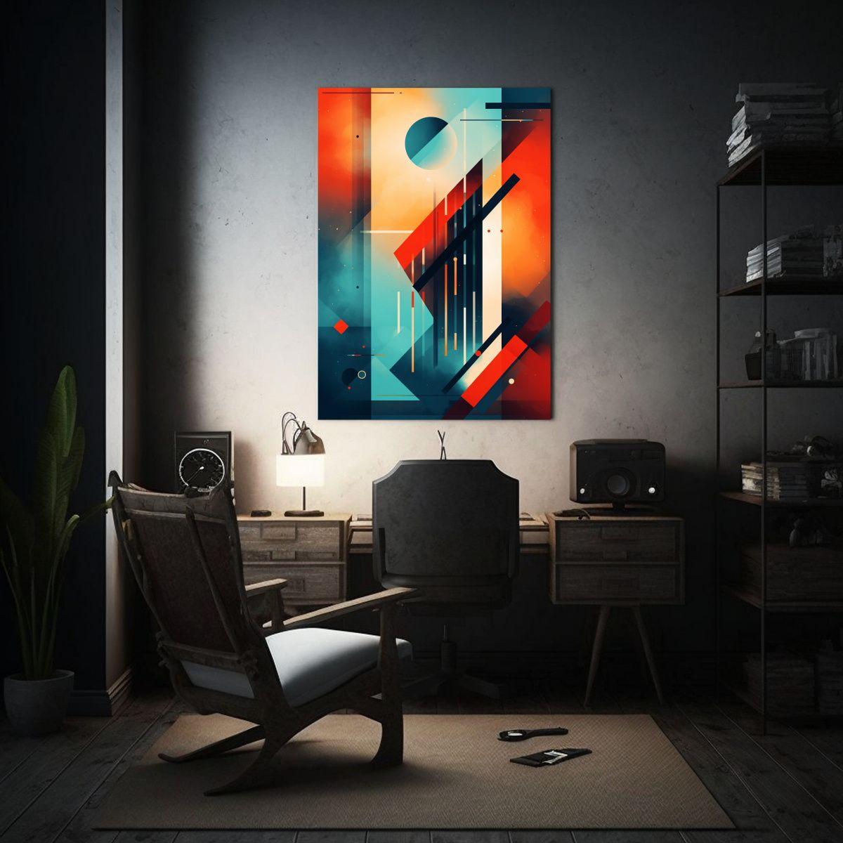 Cuadro Vintage Belleza Abstracta En Colores 50x65cm-2