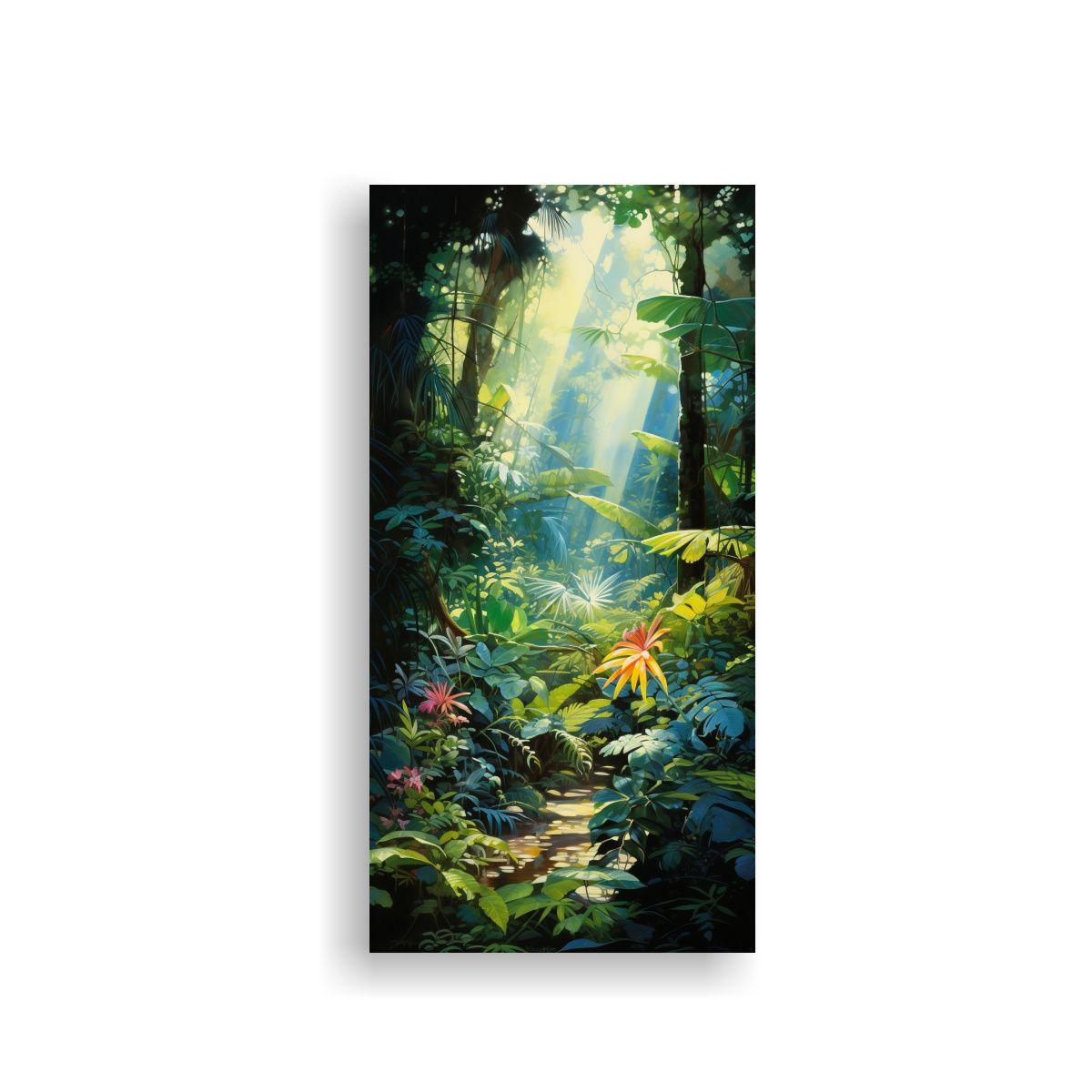 Cuadro Conceptual Colores Vibrantes En Un Bosque 20x40cm-0