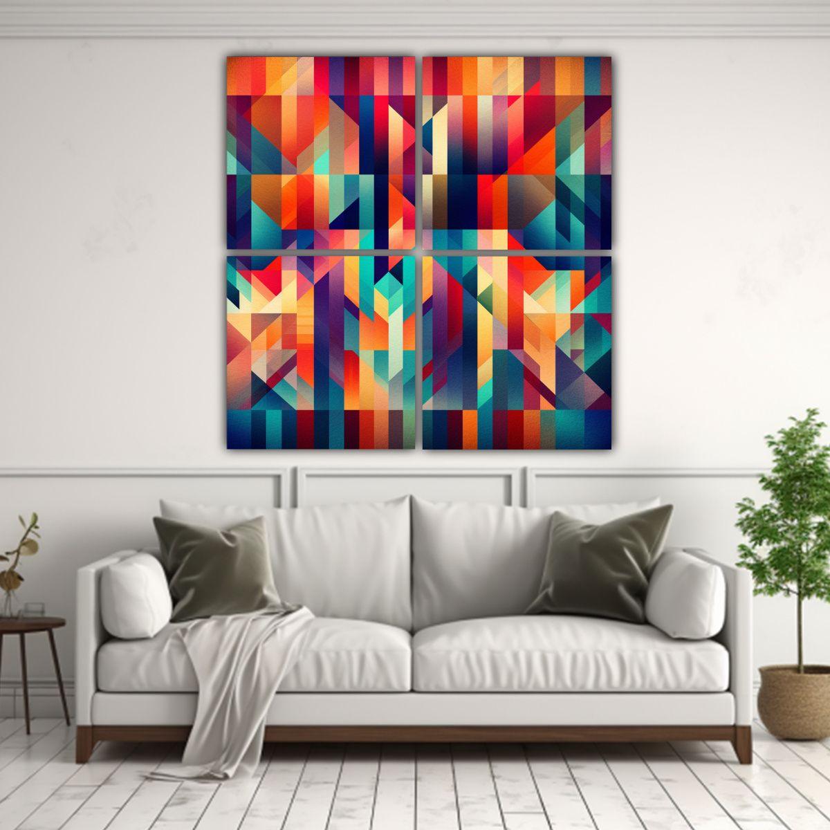 Cuadros De Decoración Exclusivos Con Patrones 120x120 Cm-2