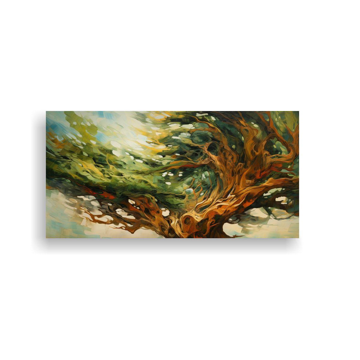 Pintura Abstracta De árbol De Ciprés En Estilo 80x40cm-0