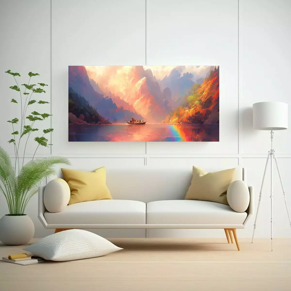 Pinturas Abstractas De Decoración En Lakeside 80x40cm-2