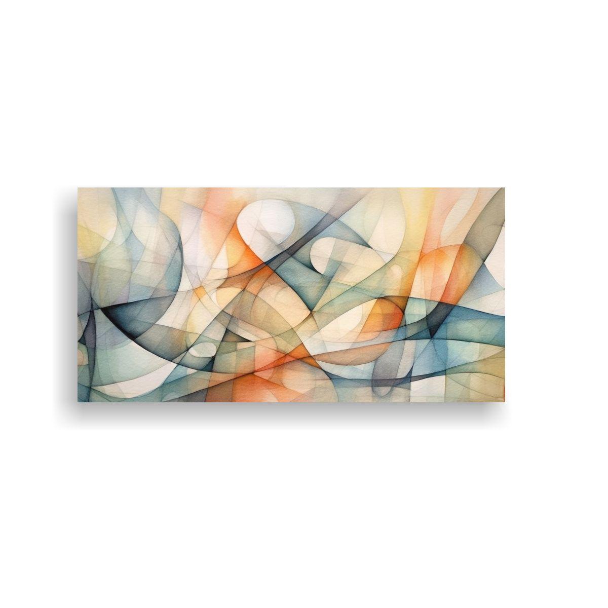 Pinturas Abstractas Decorativas: Formas Suaves 120x60cm-0