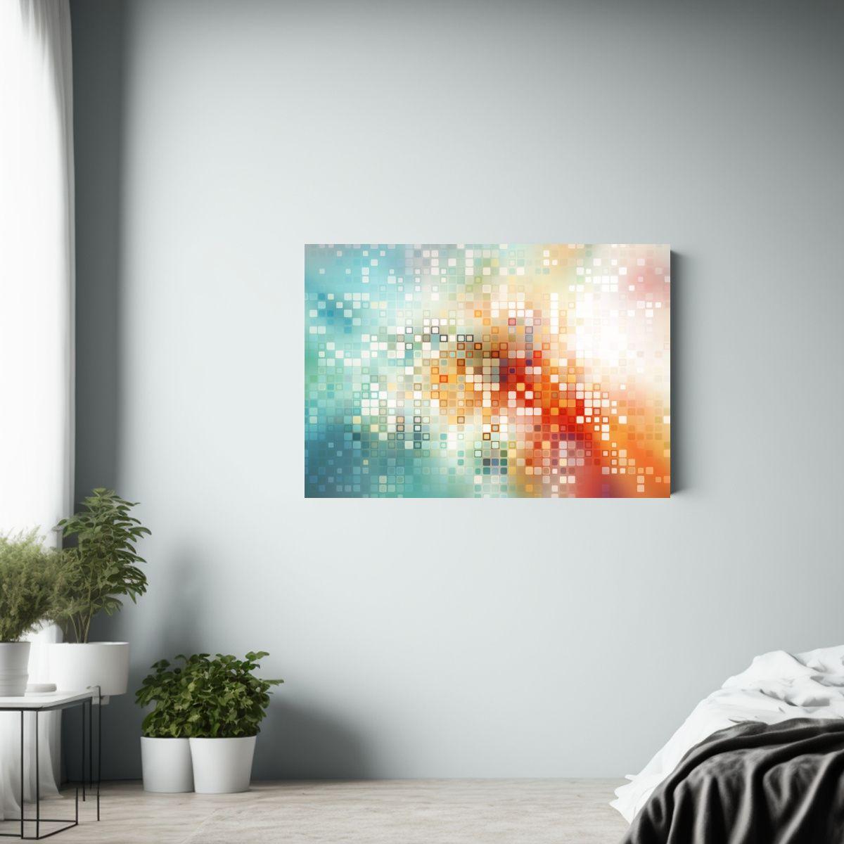 Pinturas De Decoración Abstracta Moderna Con Halftone En Co 50x40cm-2