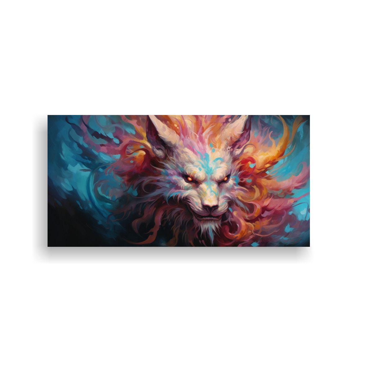 Lienzo Cuadro Colorida Estilo Pintura Al Estilo 140x70cm-0