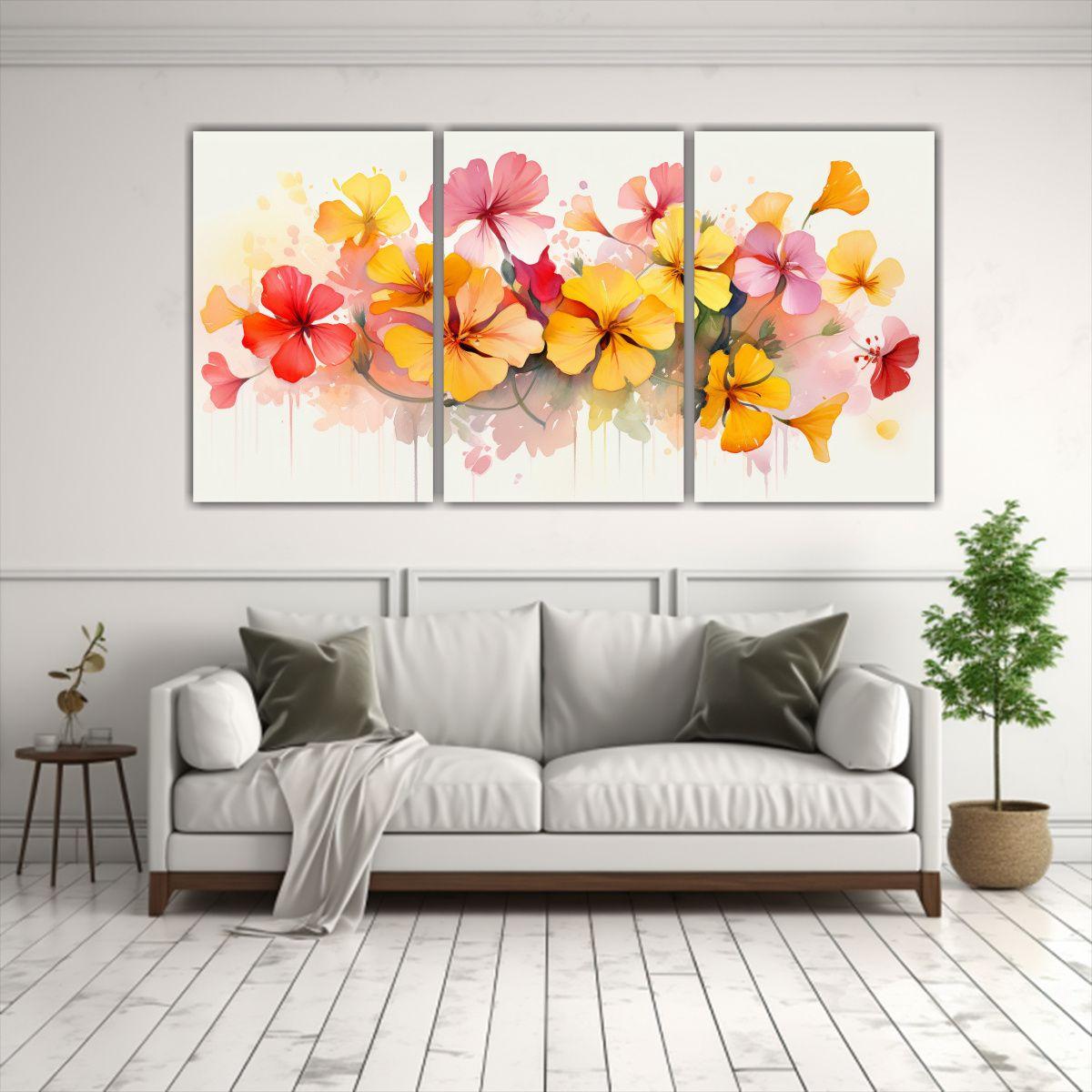 Conjunto De 3 Lienzos De Tela Inspiración 180x90 Cm-2