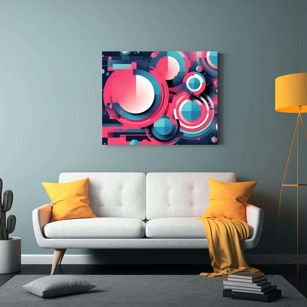 Cuadros Decorativos Con Formas Circulares Estilo Diddy. 40x30cm-2