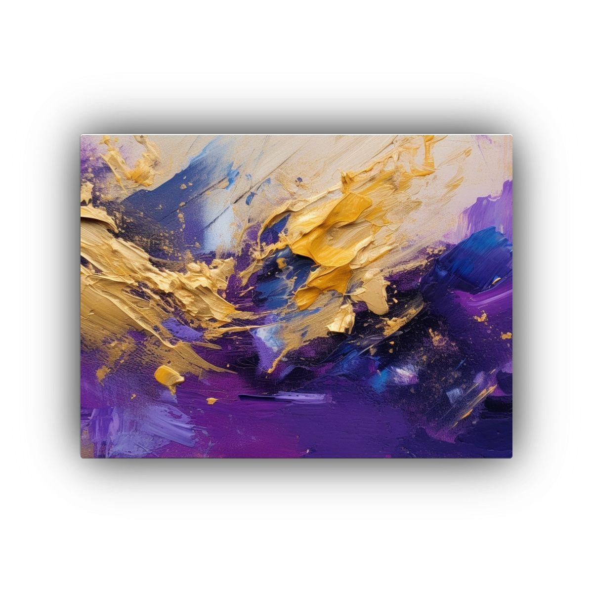 Pintura Abstracta Colorida En Bastidor: Arte Exclusivo. 75x50cm-0
