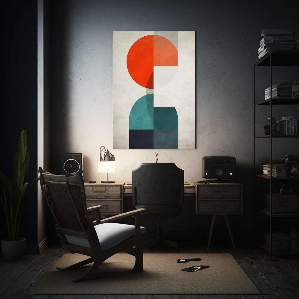 Cuadro Tela Sublimada Estilo Geométrico 80x120cm-2