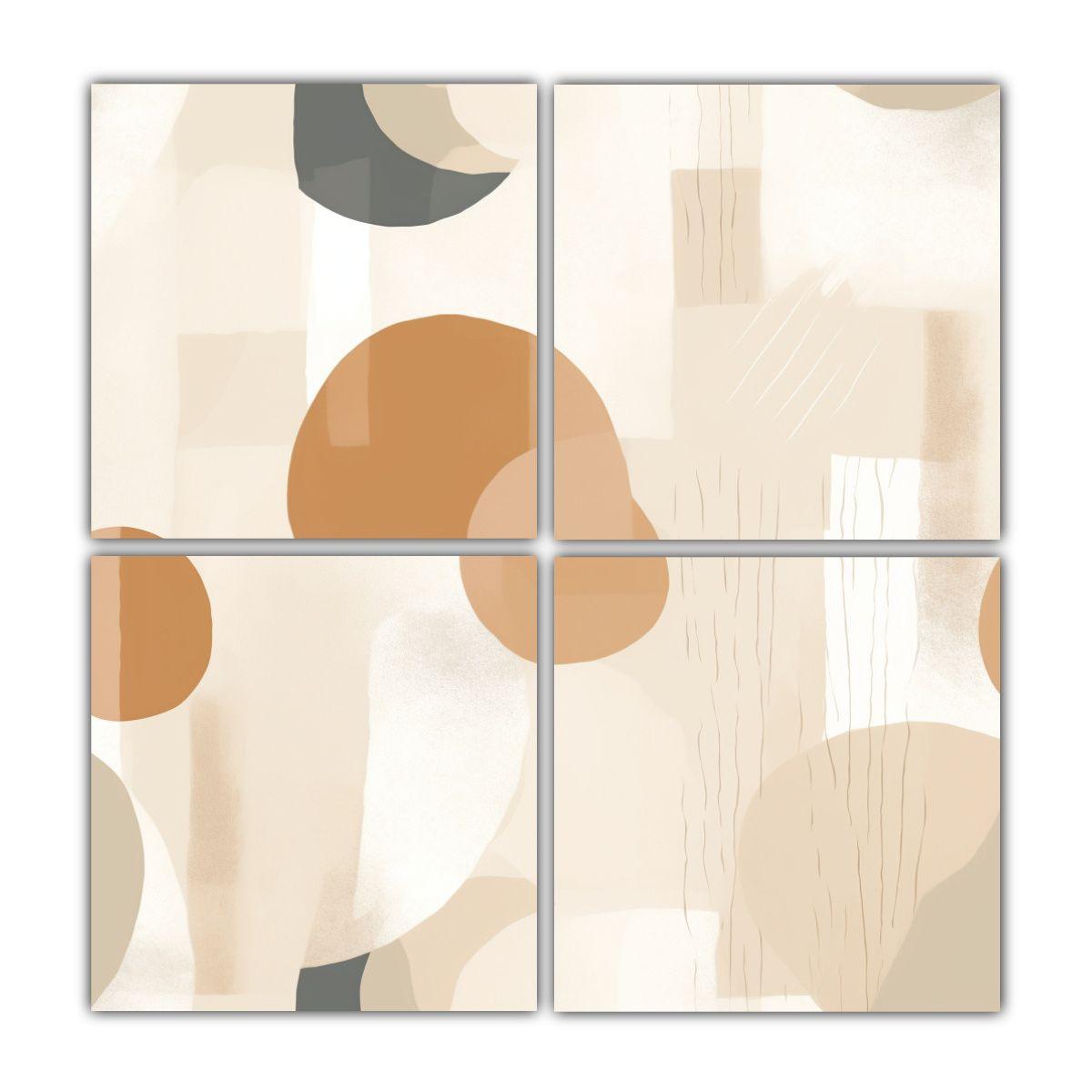 Cuadros Acuarela Para Oficina Con Formas 40x40 Cm-0