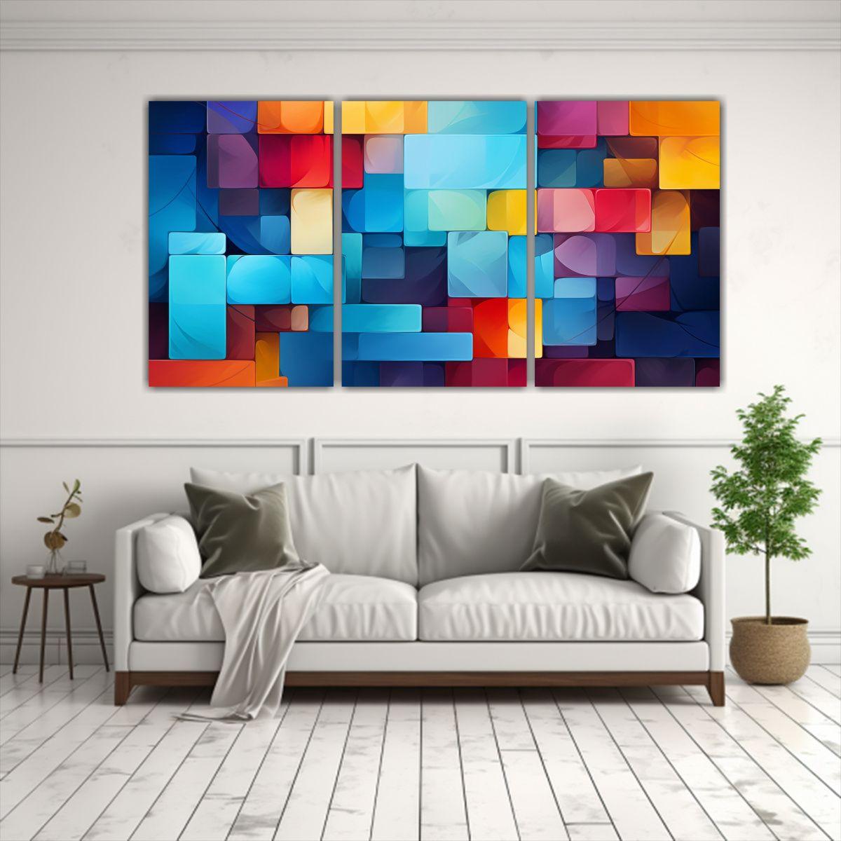 Pintura Abstracta Colorida Inspiración Visual 240x120 Cm-2