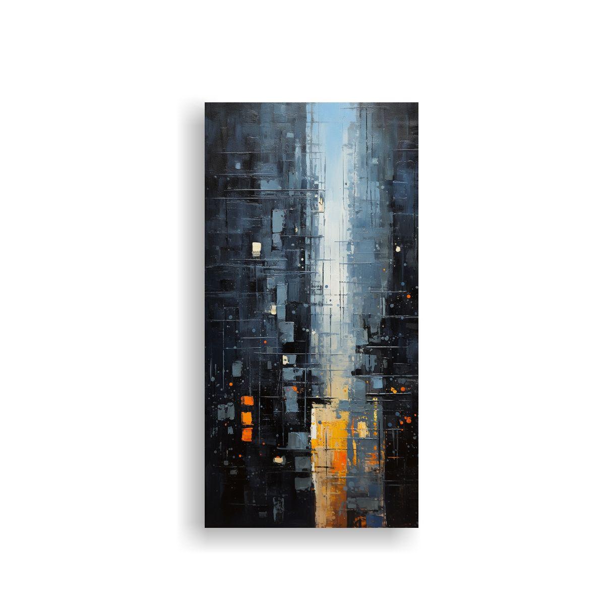 Lienzo Hermoso Ciudad En Expresión Abstracta 60x120cm-0