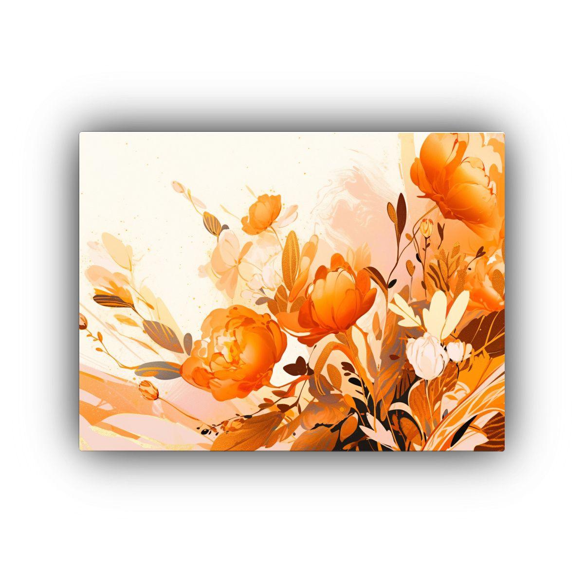 Pinturas Decorativas Con Atmosfera Neonoir En Naranja Y Dora 30x20cm-0