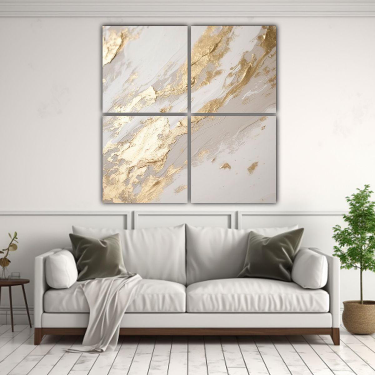 Bastidor Cuadro Full Color En 4 Telas 60x60 Cm-2