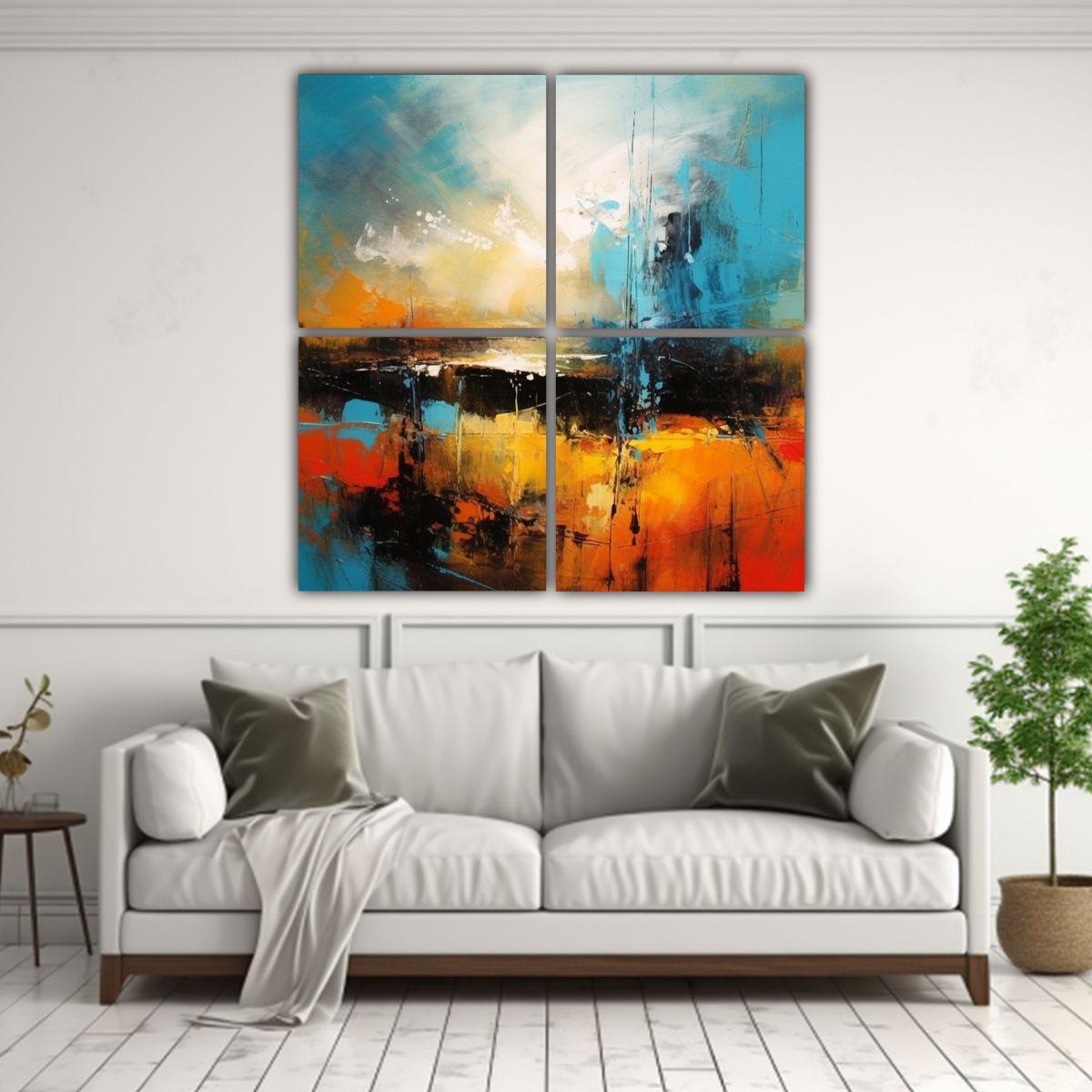 Cuadros Impresos Sensibilidad Artística Paisaje 160x160 Cm-2