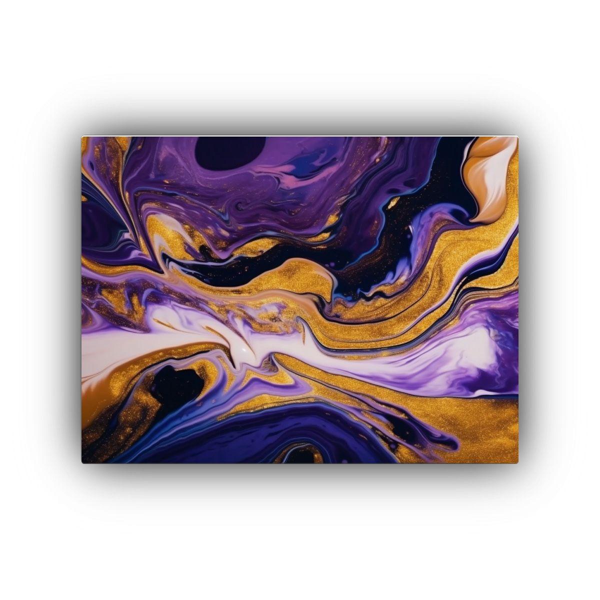 Cuadro Arte Gráfico Marbling Swirls Hermosos Inspirador Con 40x30cm-0
