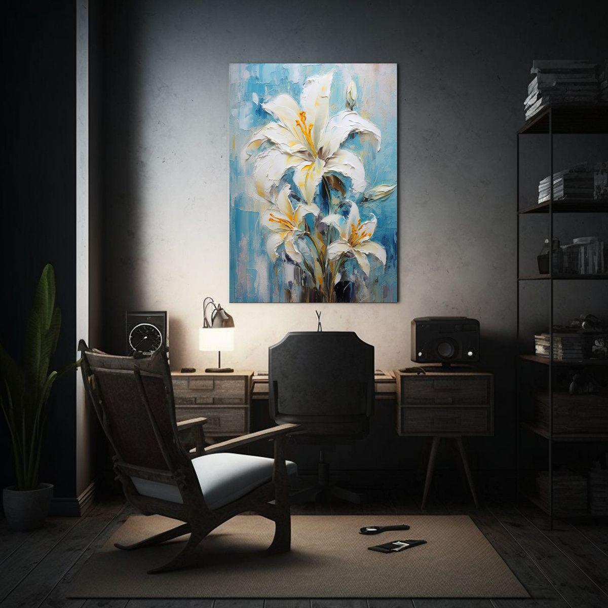 Pintura Decorativa Canva Vanguardia Refinado Flor 30x40cm-2