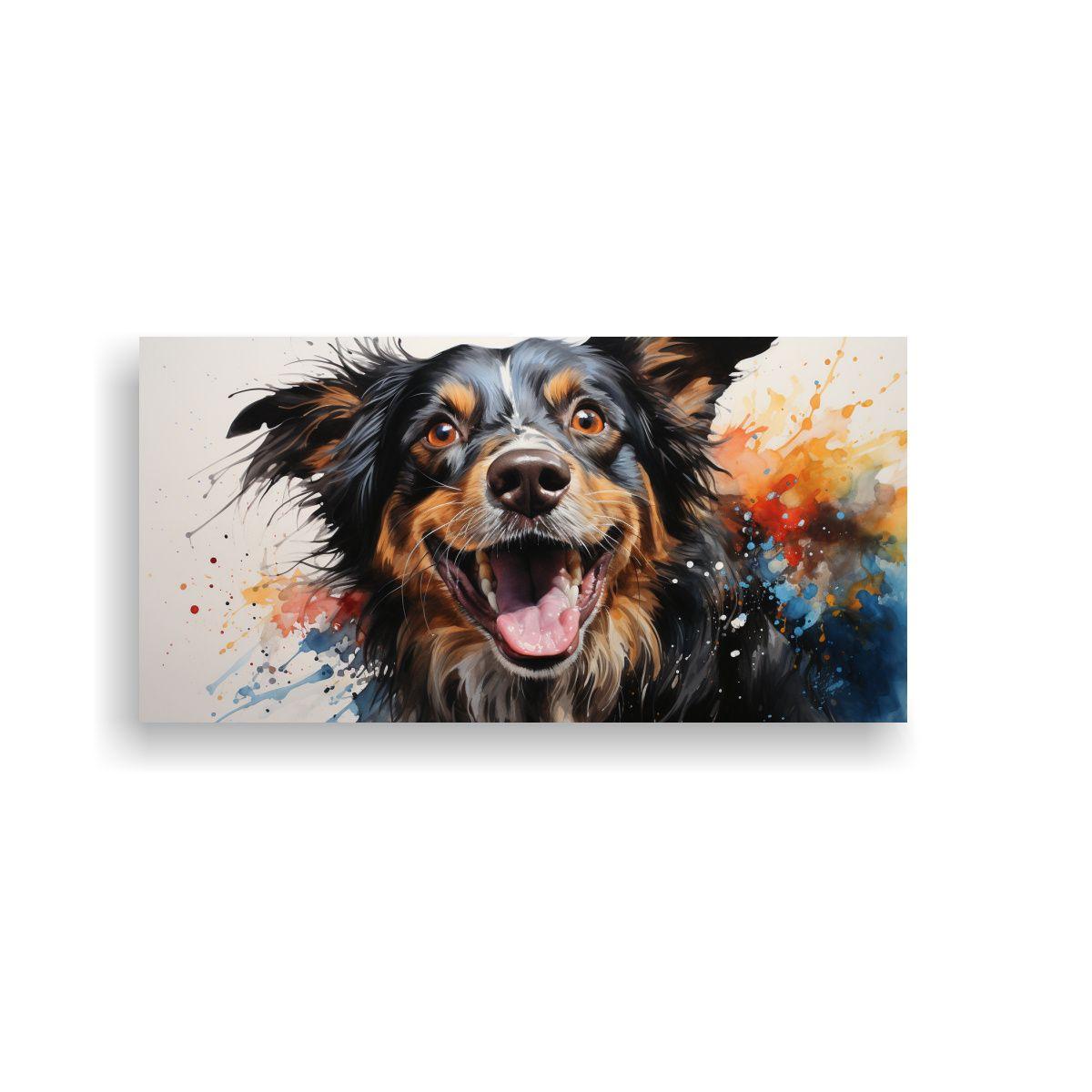 Pintura Minimalista Creativa De Un Perro En Acuare 160x80cm-0