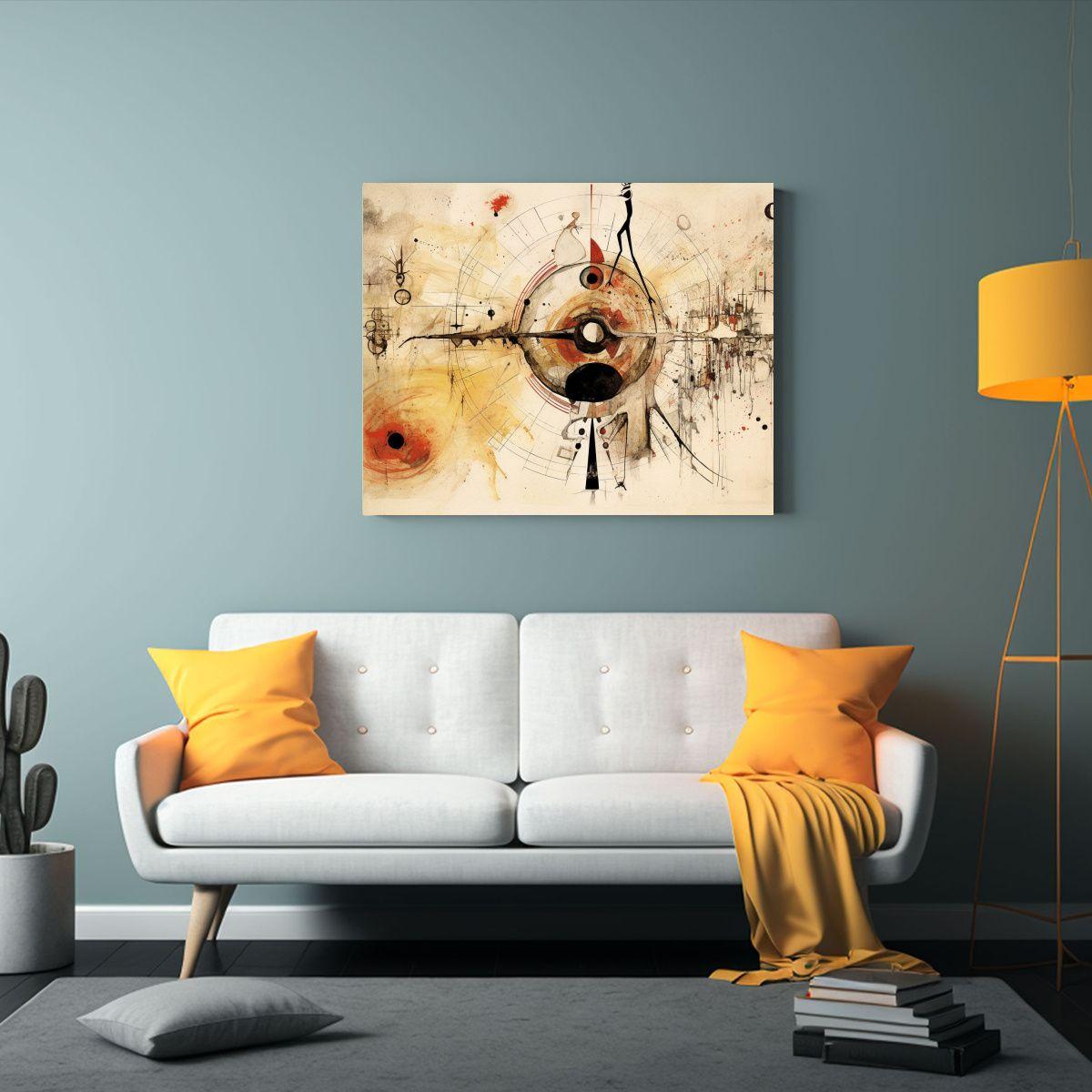 Pinturas Decorativas Minimalistas Con Motivos De Rituales M 45x30cm-2