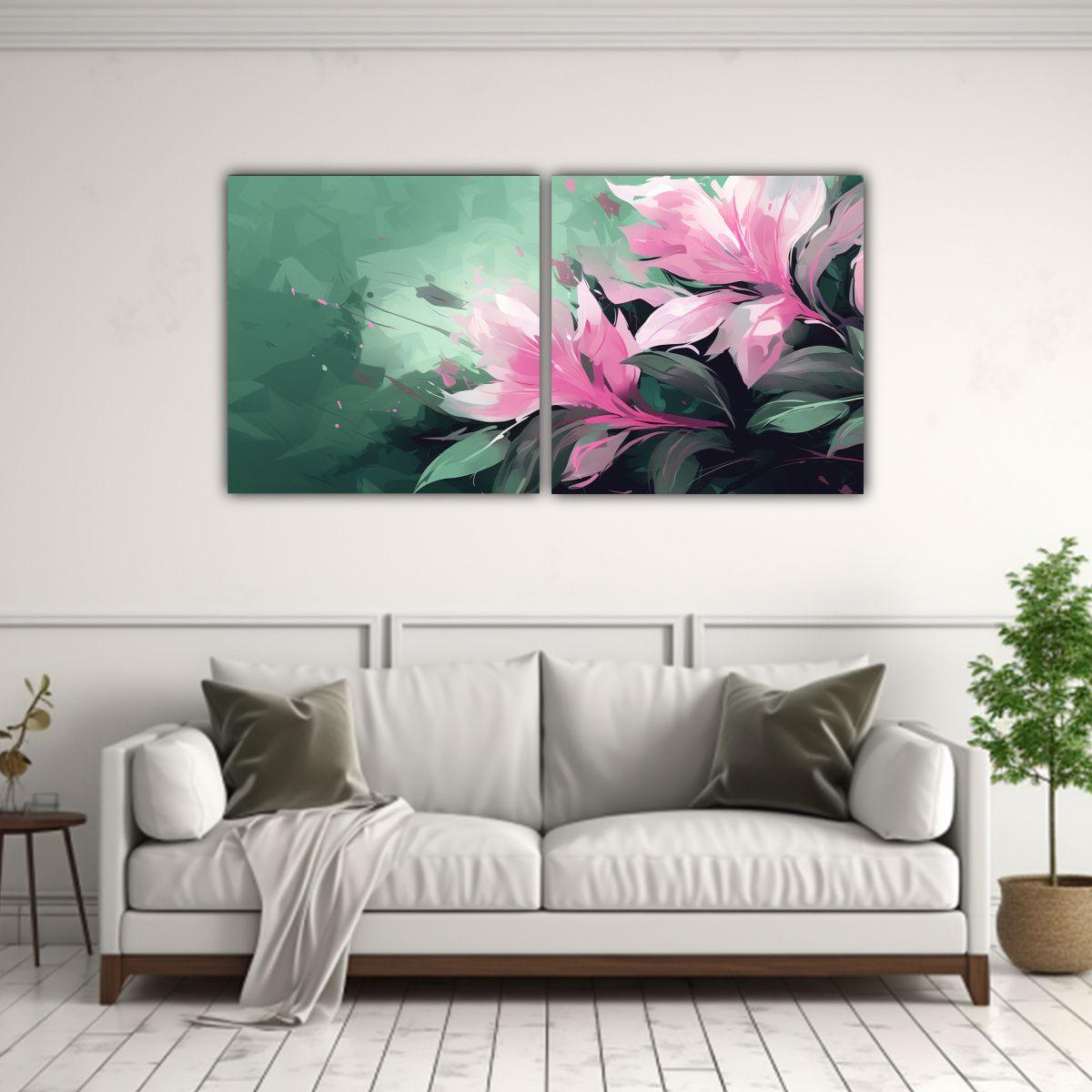 Arte De Pared Patron Intenso Para Cocina En Verde 160x80 Cm-2