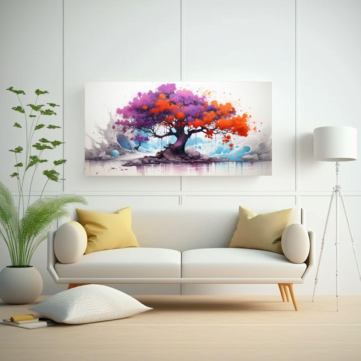 Cuadro Moderno De Lienzo Inspirado En Un Naranjo 160x80cm-2