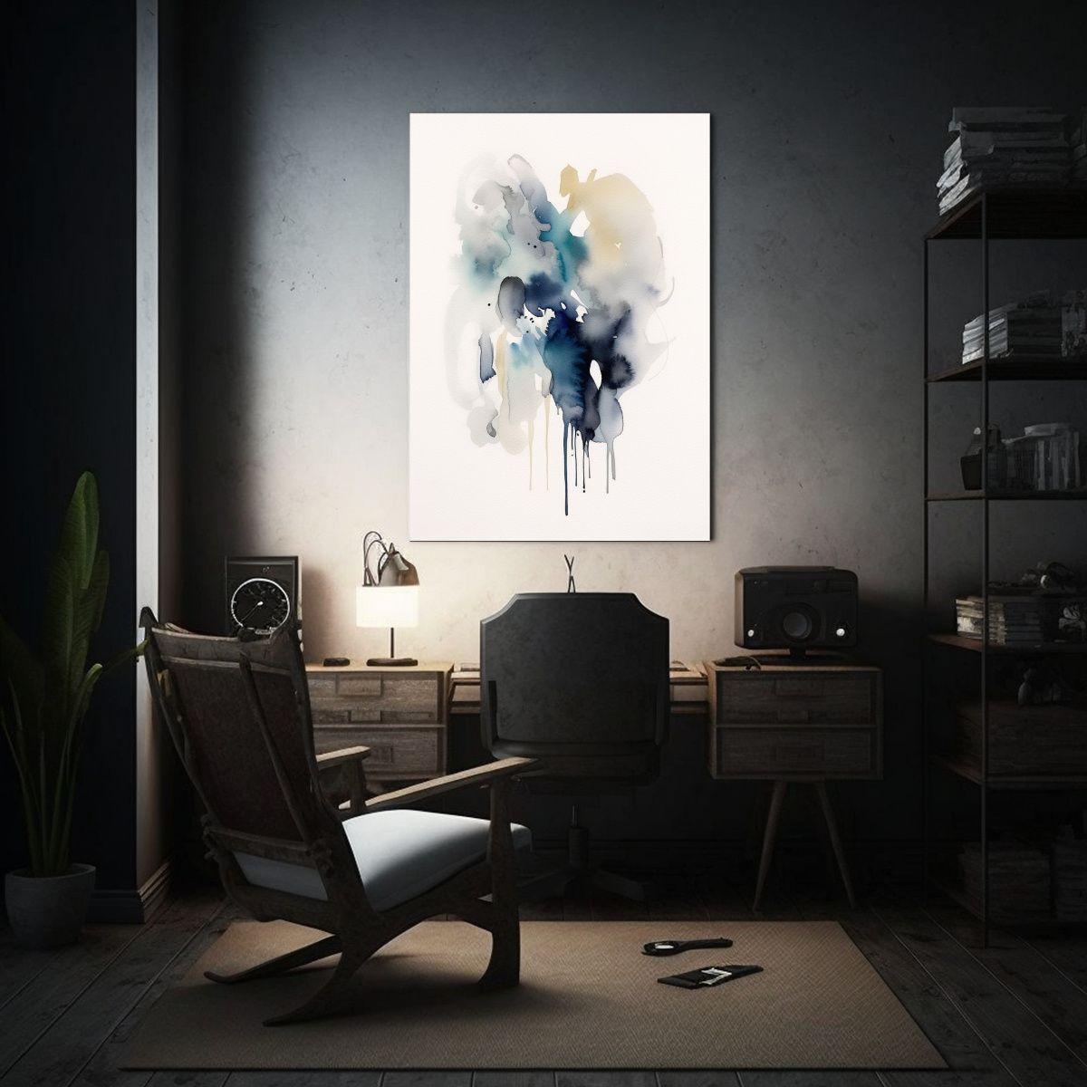 Arte De Pared Inspirador Urbano Pintura Acuarela 30x45cm-2
