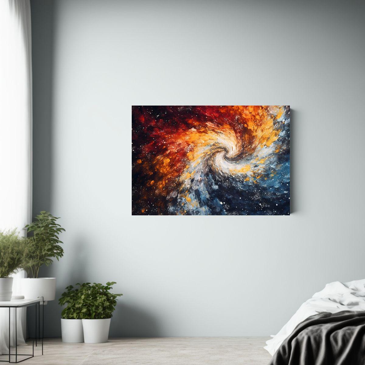 Pintura Decorativa Surrealista De Galaxias Y Estrellas 60x40cm-2